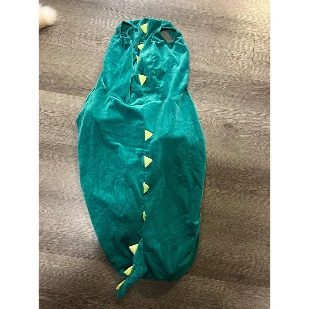 Green Dinosaur Pet Costume with Spikes and Tail Halloween Outfit Medium to Large